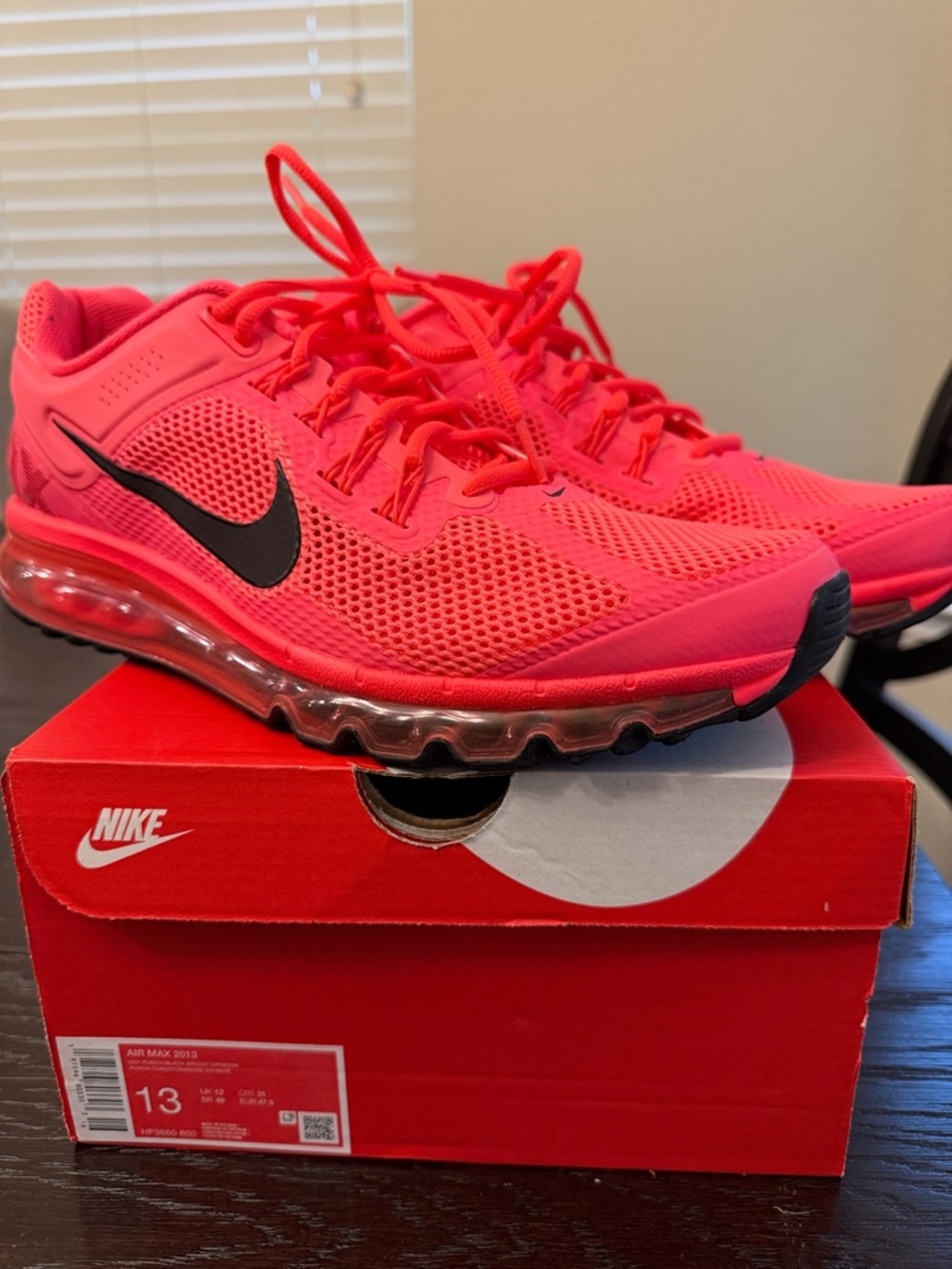 Nike Air Max 2013 Hot Pink and Black Air Max Running Men’s Shoes
